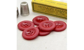 6 Boutons / 27MM / Rouge