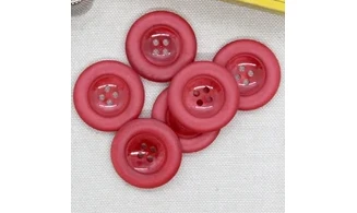 6 Boutons / 27MM / Rouge