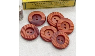 6 Boutons / 27MM / Rouge