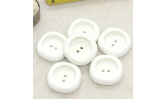 6 boutons / 26MM / Blanc