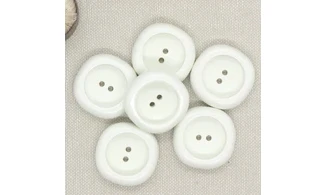 6 boutons / 26MM / Blanc