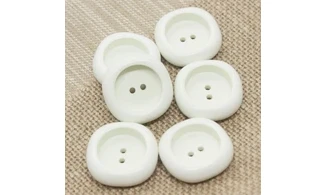 6 boutons / 26MM / Blanc
