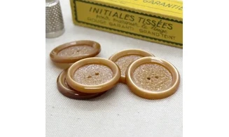 6 Boutons / 30MM / Brun