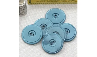 6 Boutons / 27MM / Bleu