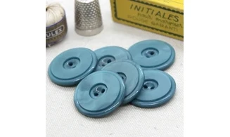 6 Boutons / 27MM / Bleu