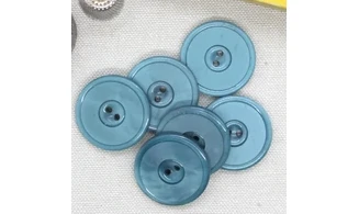 6 Boutons / 27MM / Bleu