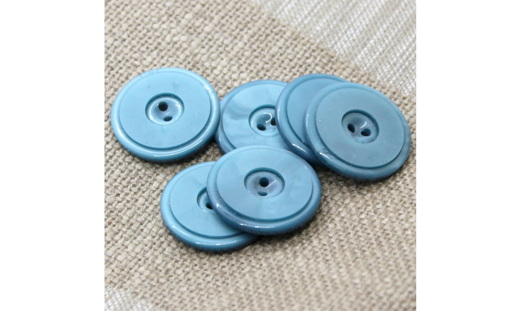 6 Boutons / 27MM / Bleu