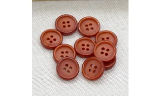 10 Boutons / 12MM / Rouge