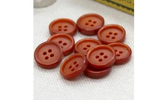 10 Boutons / 12MM / Rouge