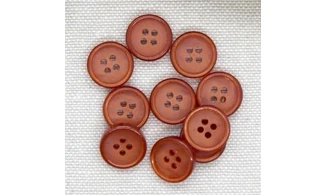 10 Boutons / 12MM / Rouge