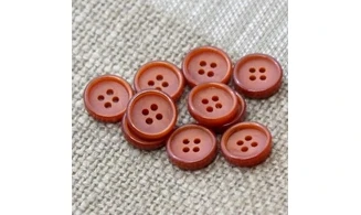 10 Boutons / 12MM / Rouge