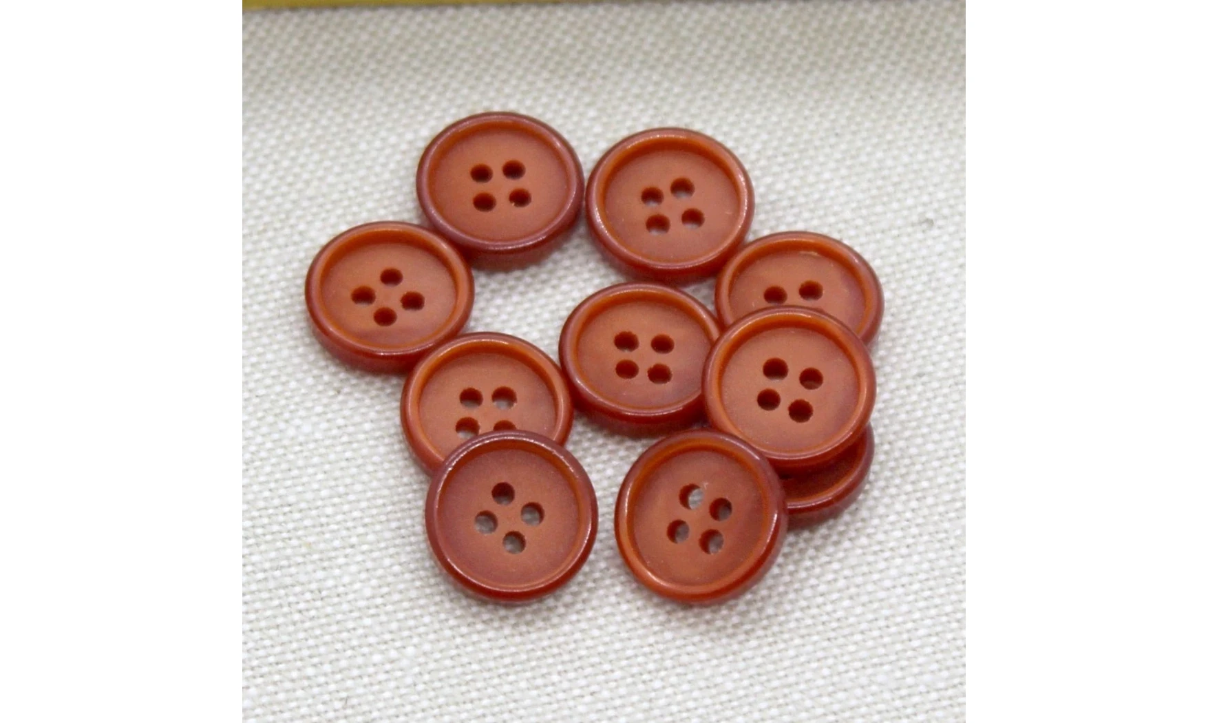 10 Boutons / 12MM / Rouge