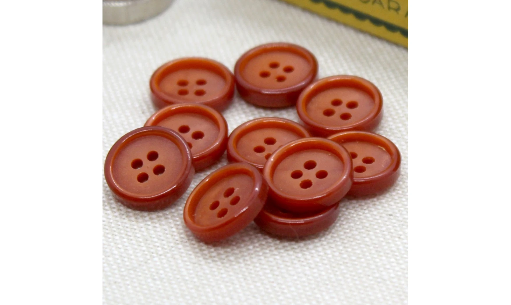 10 Boutons / 12MM / Rouge