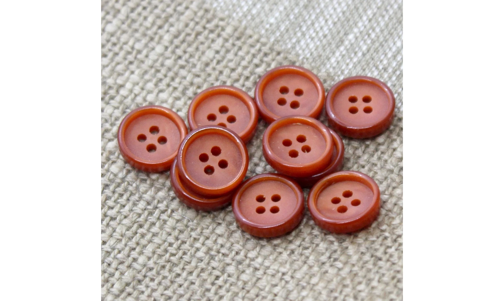 10 Boutons / 12MM / Rouge