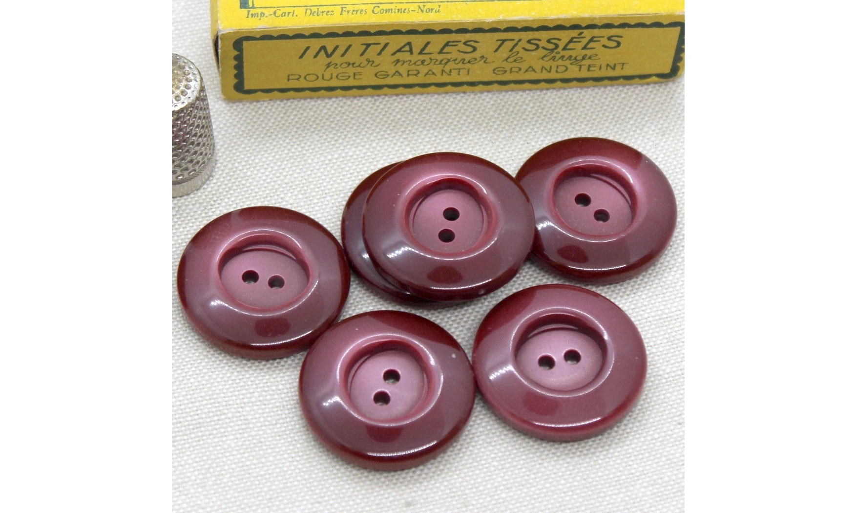 6 Boutons / 28MM / Rose