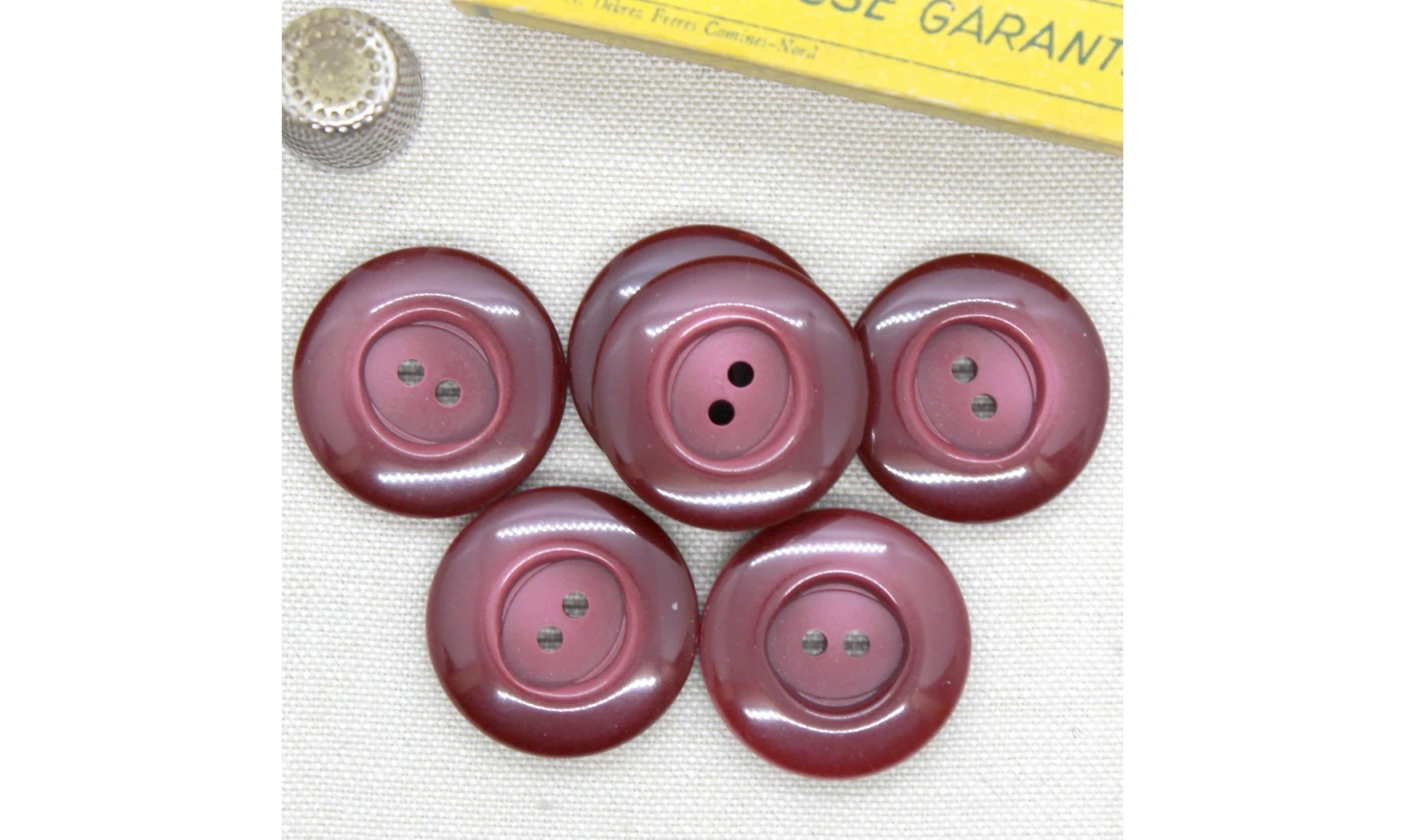 6 Boutons / 28MM / Rose