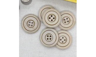 6 Boutons / 27MM / Brun