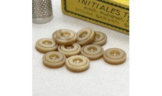 10 Boutons / 14MM / Brun