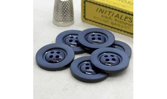 6 Boutons / 27MM / Bleu