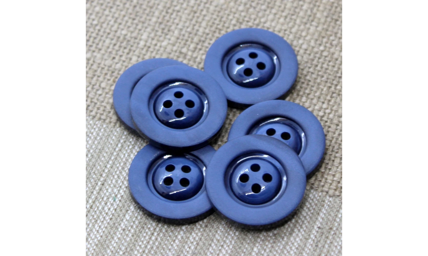 6 Boutons / 27MM / Bleu