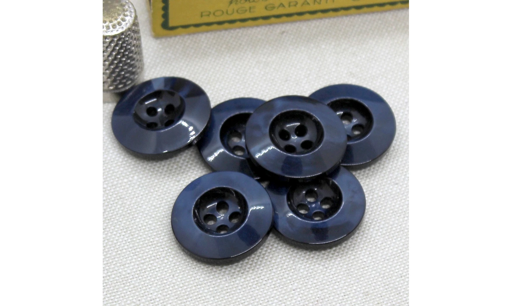 6 Boutons / 23MM / Bleu