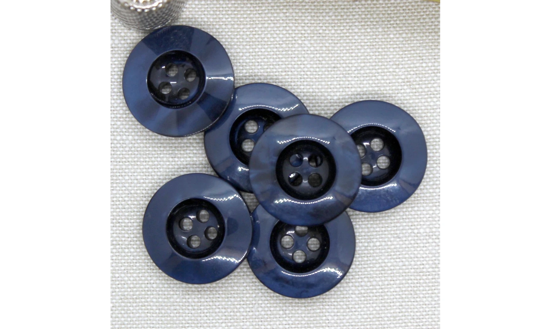 6 Boutons / 23MM / Bleu