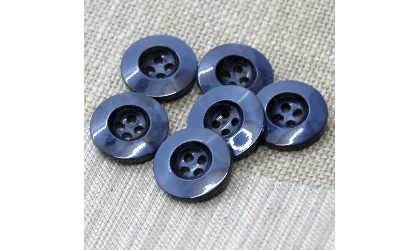 6 Boutons / 23MM / Bleu