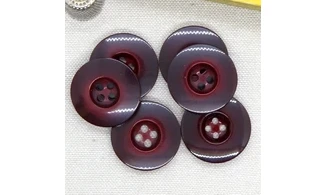 6 Boutons / 27MM / Bordeaux