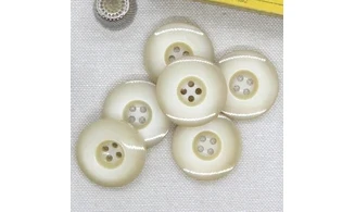6 Boutons / 27MM / Beige