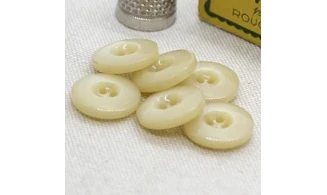 6 Boutons / 18MM / Beige