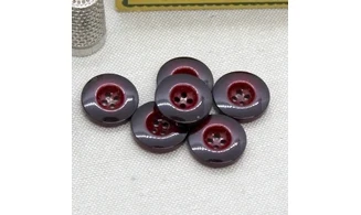 6 Boutons / 18MM / Bordeaux