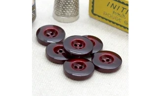 6 Boutons / 18MM / Bordeaux