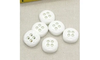 6 boutons / 20MM / Blanc