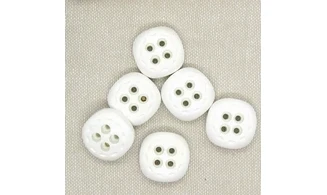 6 boutons / 20MM / Blanc
