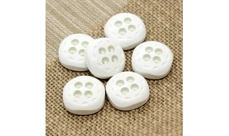 6 boutons / 20MM / Blanc