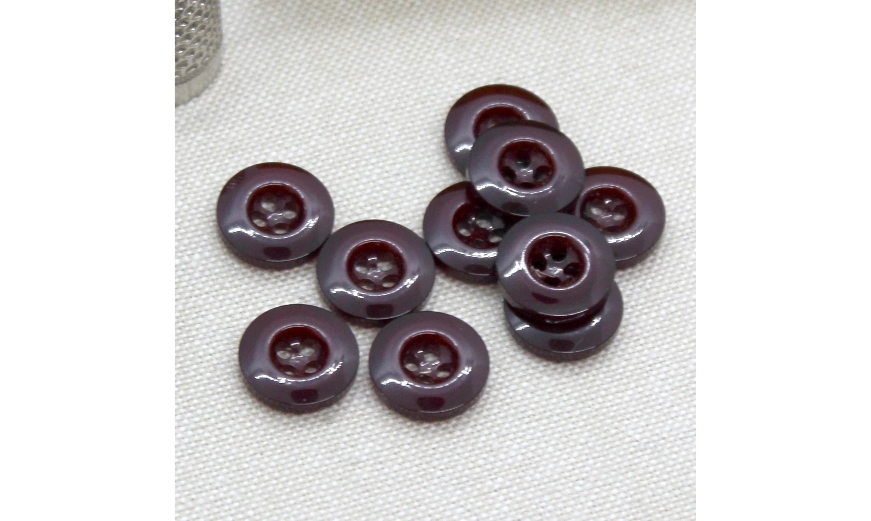 10 Boutons / 14MM / Bordeaux