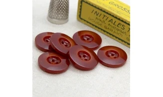 6 Boutons / 22MM / Rouge