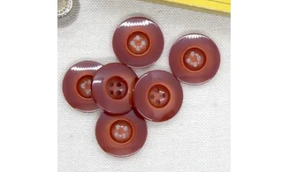 6 Boutons / 22MM / Rouge