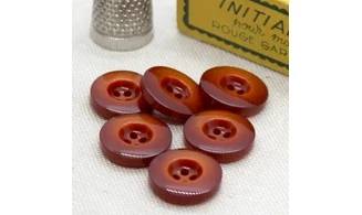 6 Boutons / 18MM / Rouge