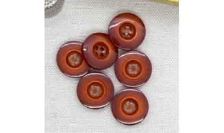 6 Boutons / 18MM / Rouge