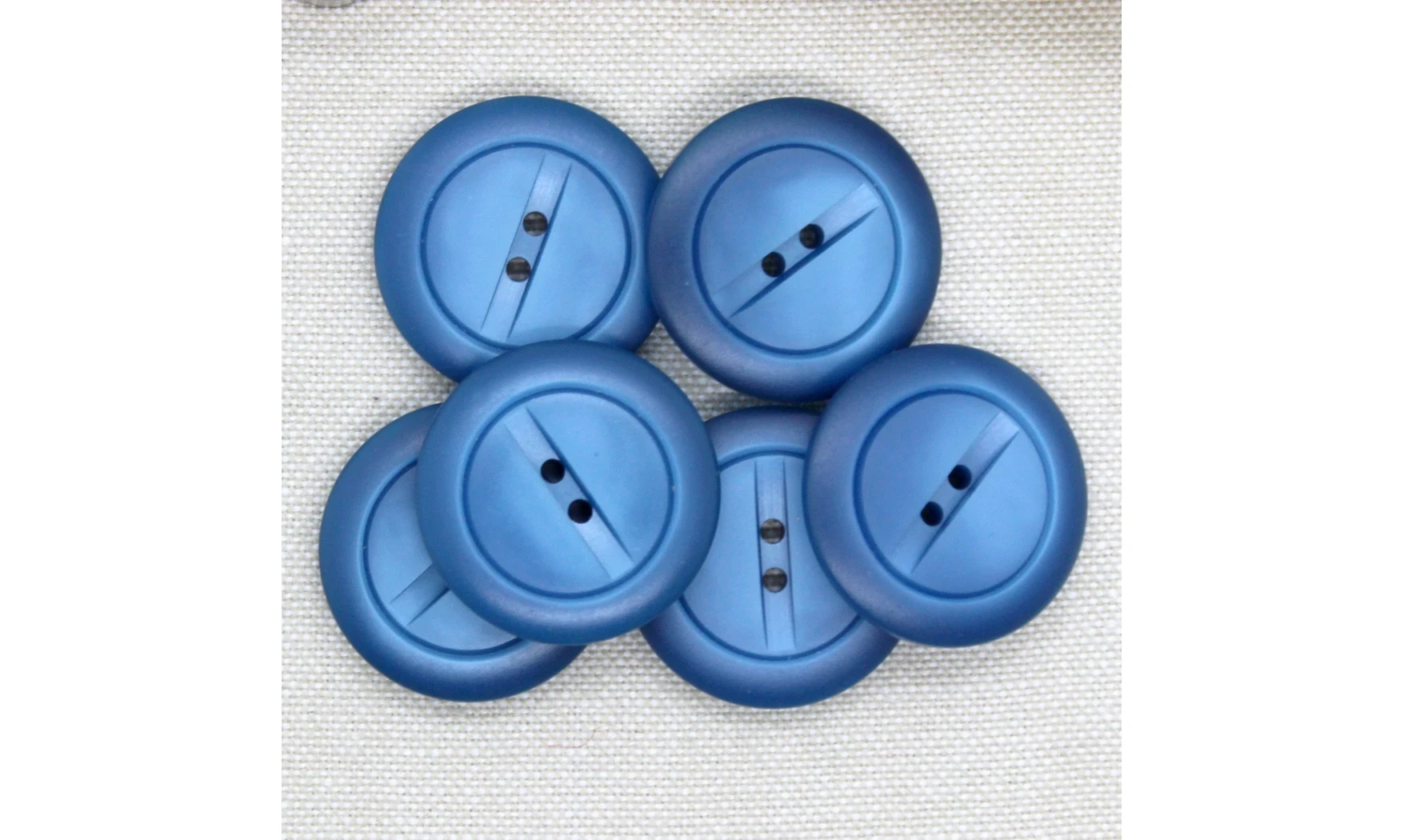 6 Boutons / 27MM / Bleu