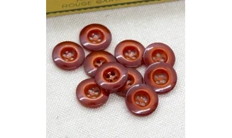 10 Boutons / 14MM / Rouge