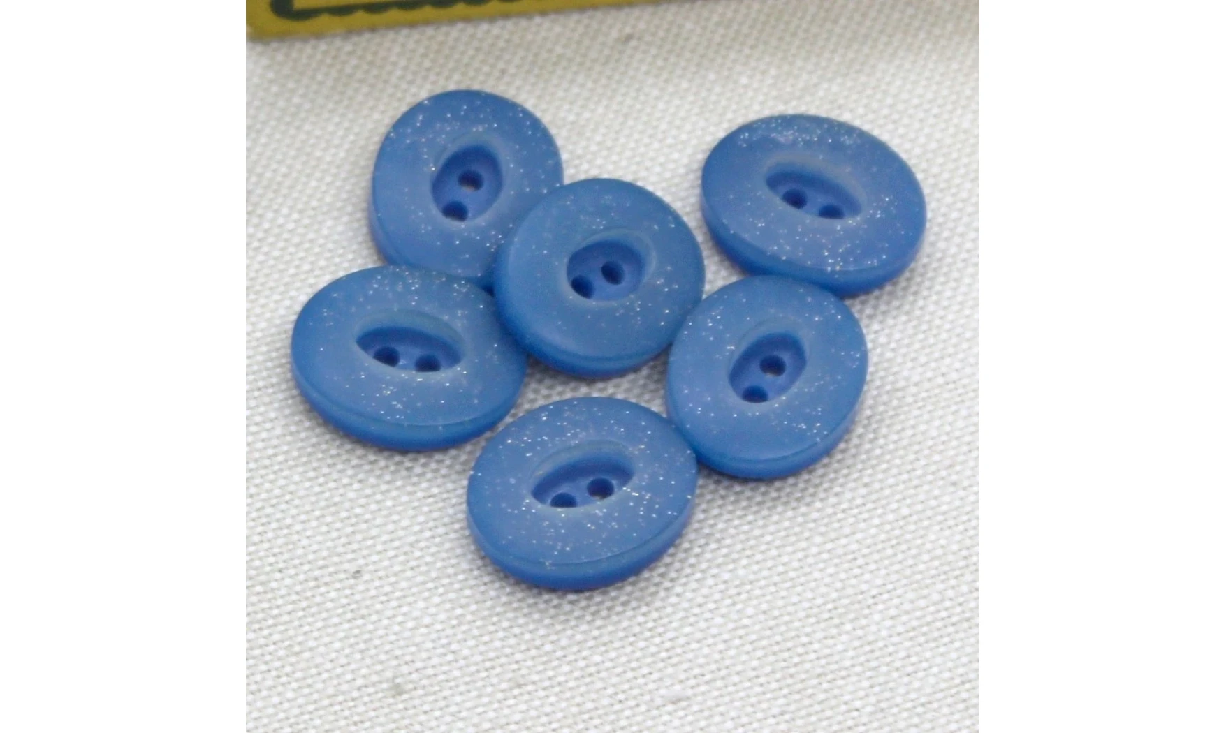 6 Boutons / 18MM / Ovale Bleu