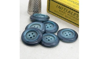 6 Boutons / 23MM / Bleu