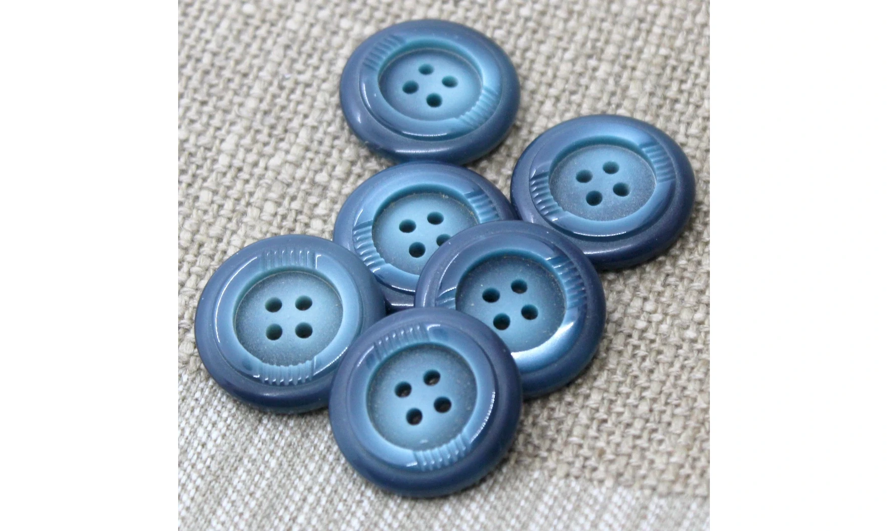 6 Boutons / 23MM / Bleu