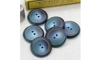 Vintage button Blue