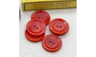 6 Boutons / 27MM / Rouge vif