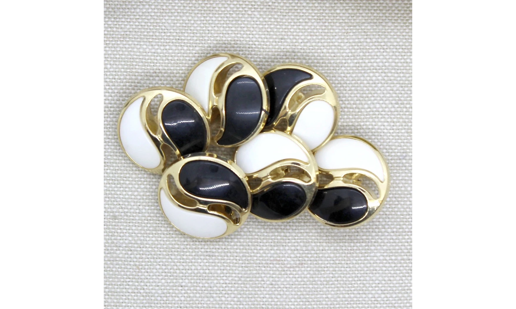 6 Boutons / 20MM / Yin et Yang