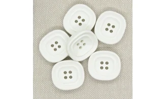 6 buotons / 20MM / Blanc