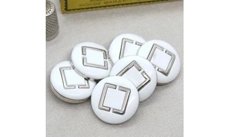 Vintage button White